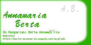 annamaria berta business card